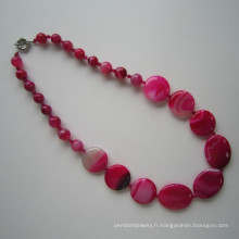 Bright couleur jolie collier d’Agate, Made in Chine fabricant